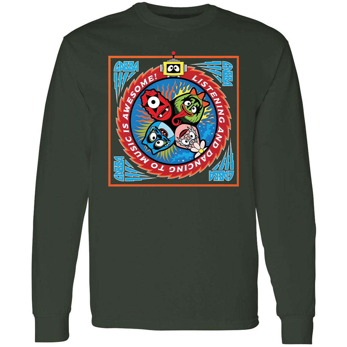 Long Sleeve T-Shirt - Black - Forest Green - 4
