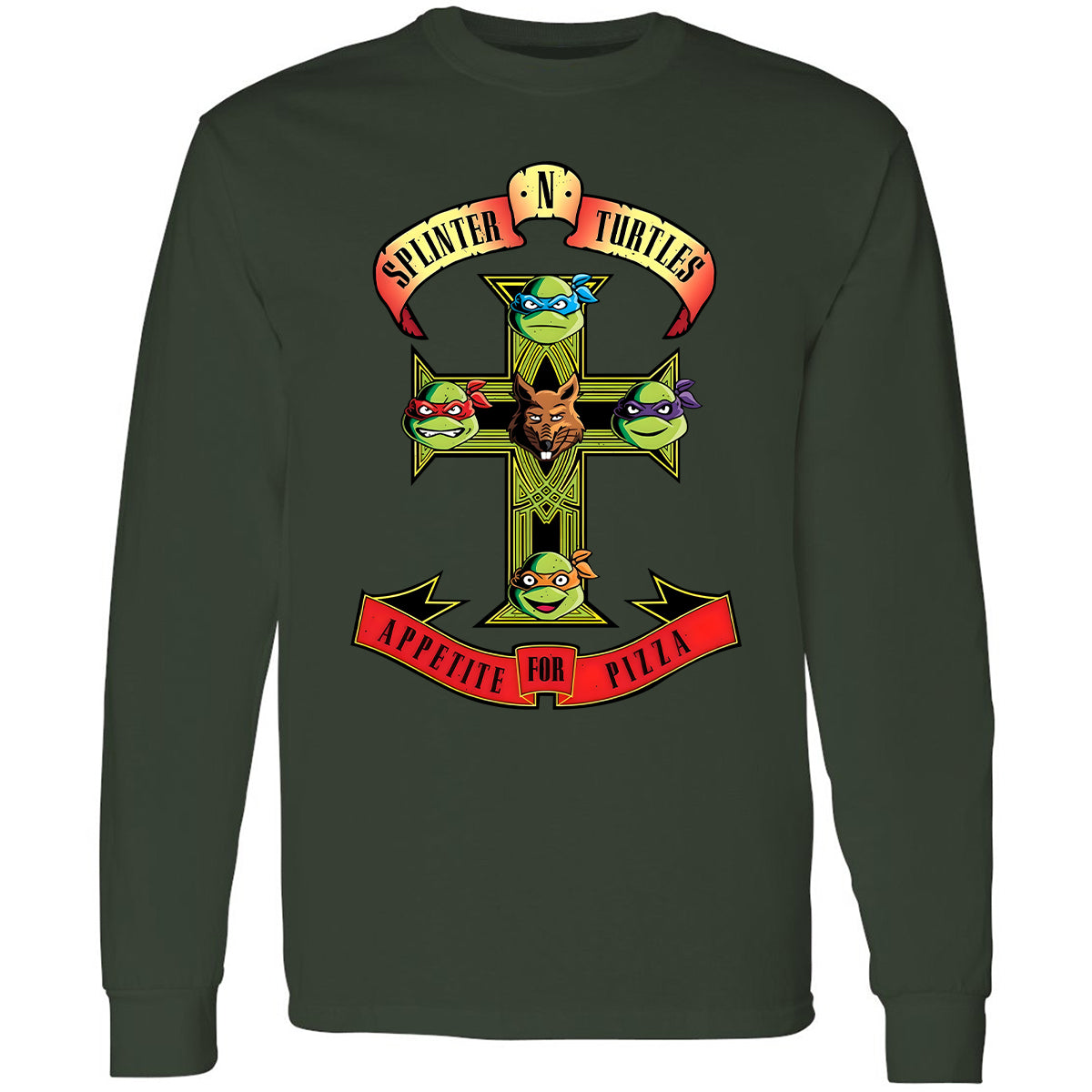 Long Sleeve T-Shirt - P5DT8JWJ - Forest Green - 4