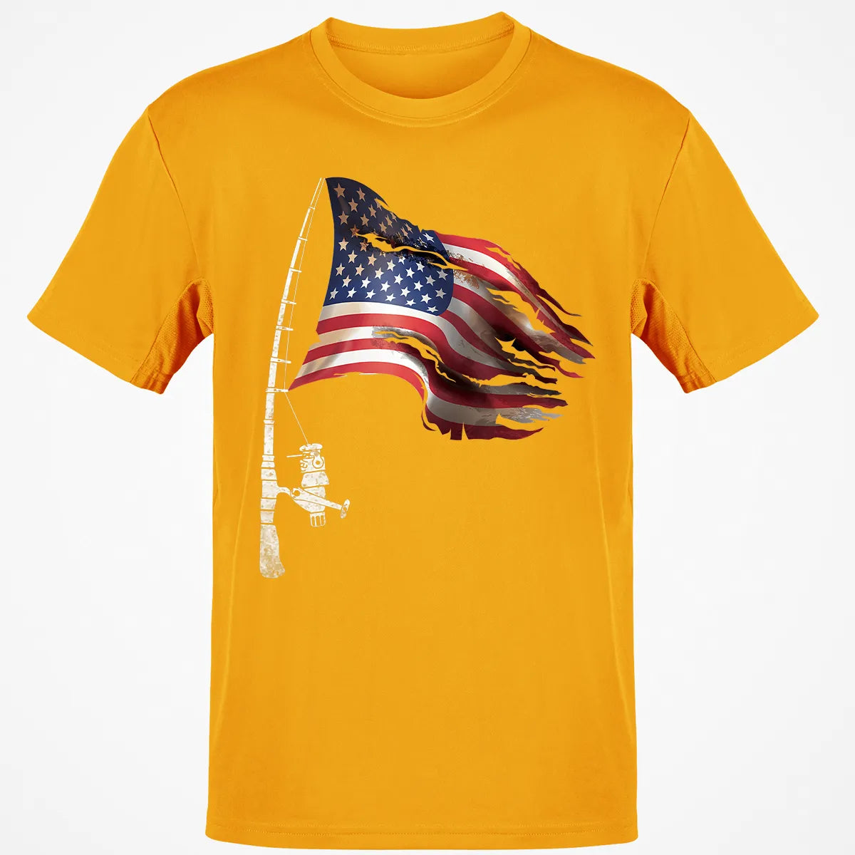 Fishing American Flag Fisherman Patriotic day 4th of July Classic Unisex T-Shirt