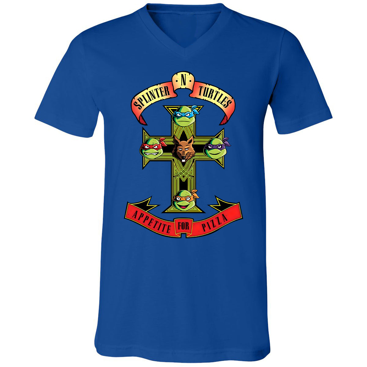 Unisex V-neck T-shirt - XPBY2S28 - True Royal - 4