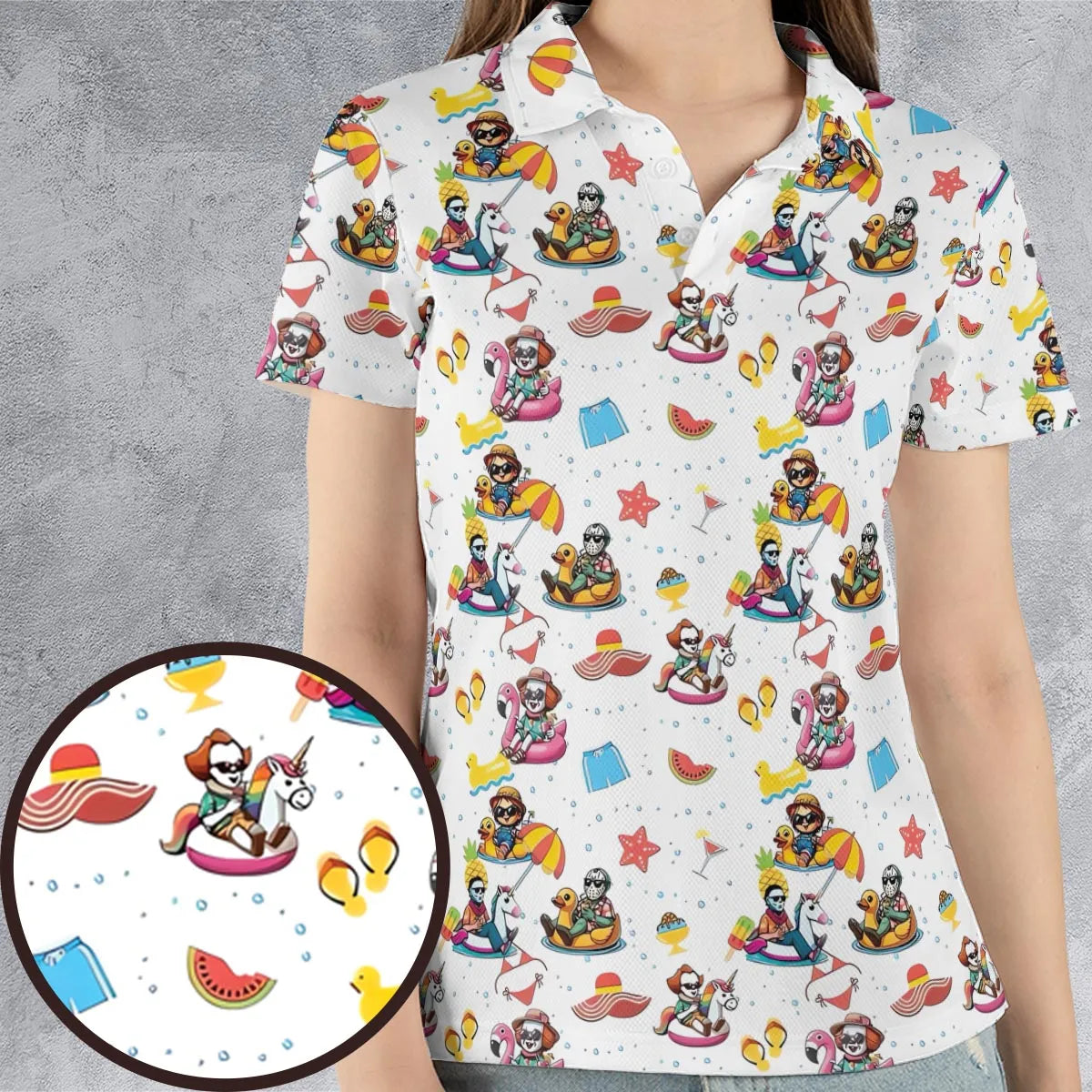 AOP Men/Women Polo Shirt - MRXKEB9T