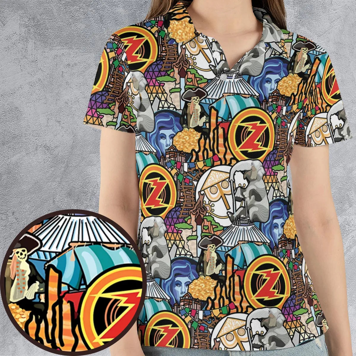 AOP Men/Women Polo Shirt - 78F9PFBN