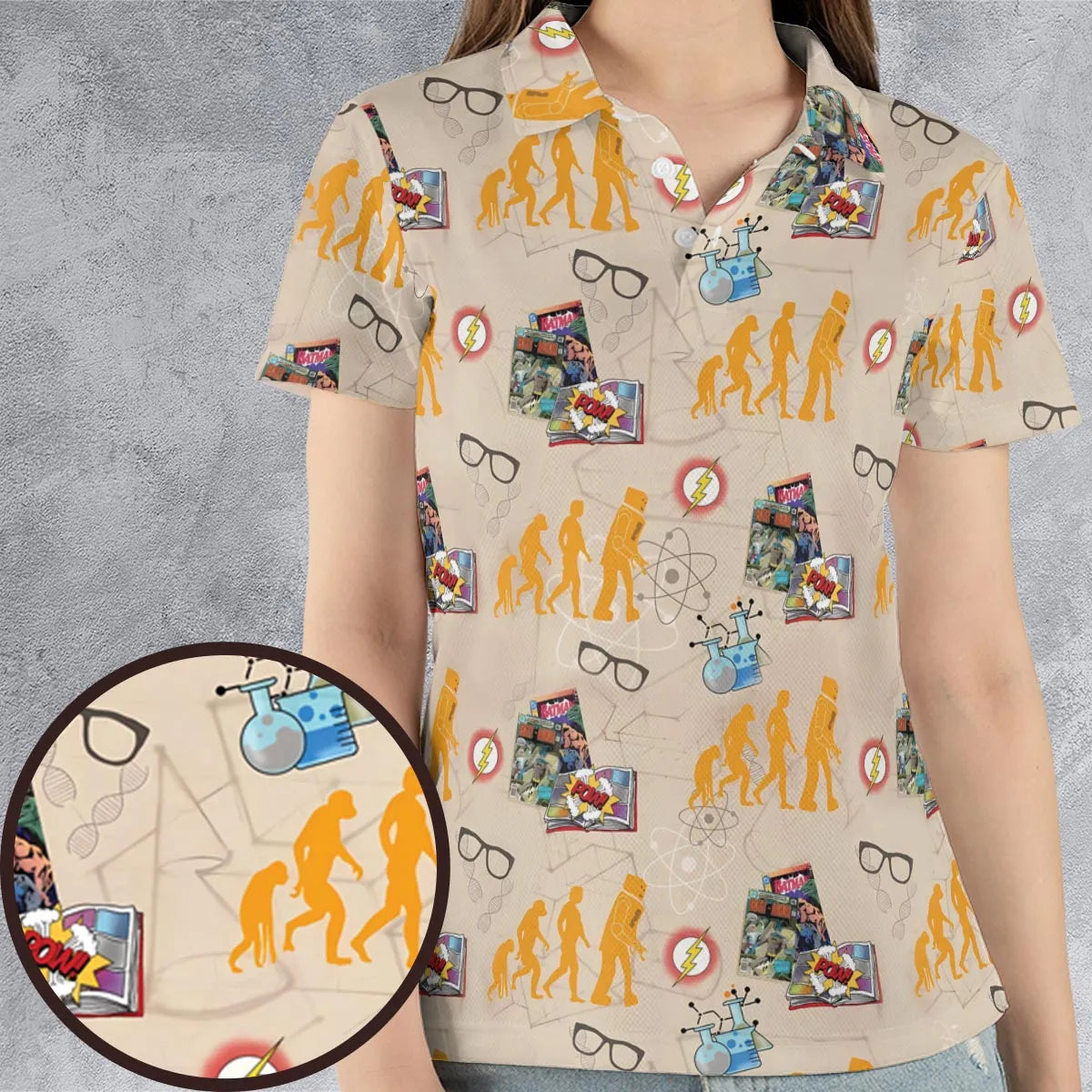 AOP Men/Women Polo Shirt - JG8HG6P3