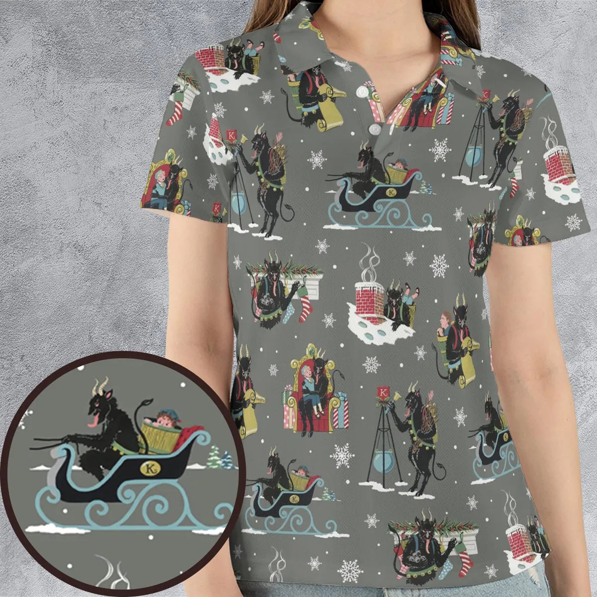 AOP Men/Women Polo Shirt - 1QLD6UNB