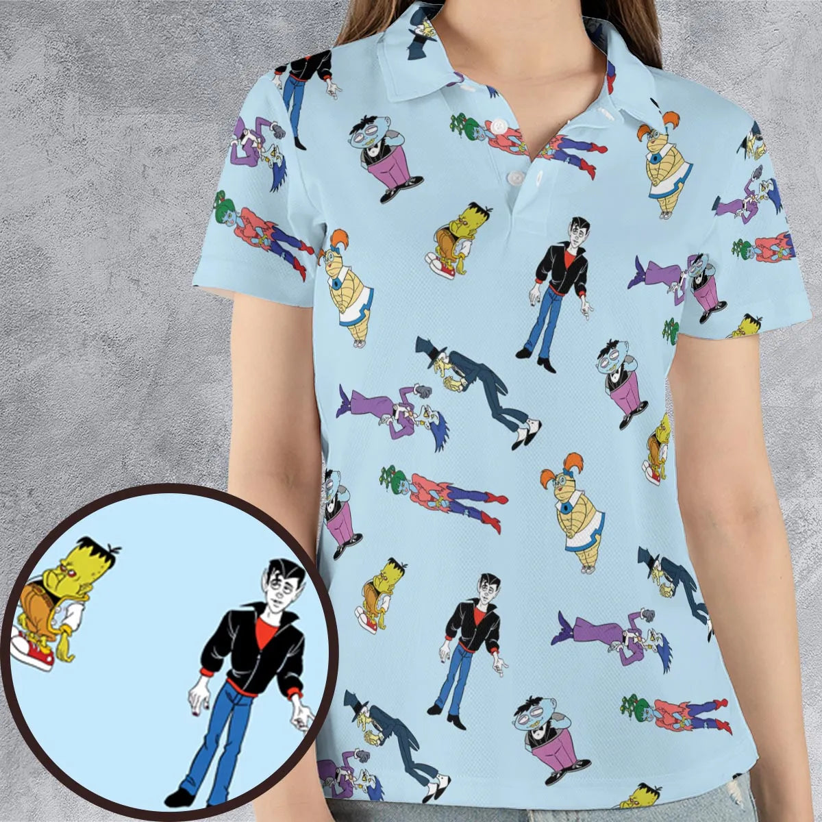 AOP Men/Women Polo Shirt - Q6HD48LK