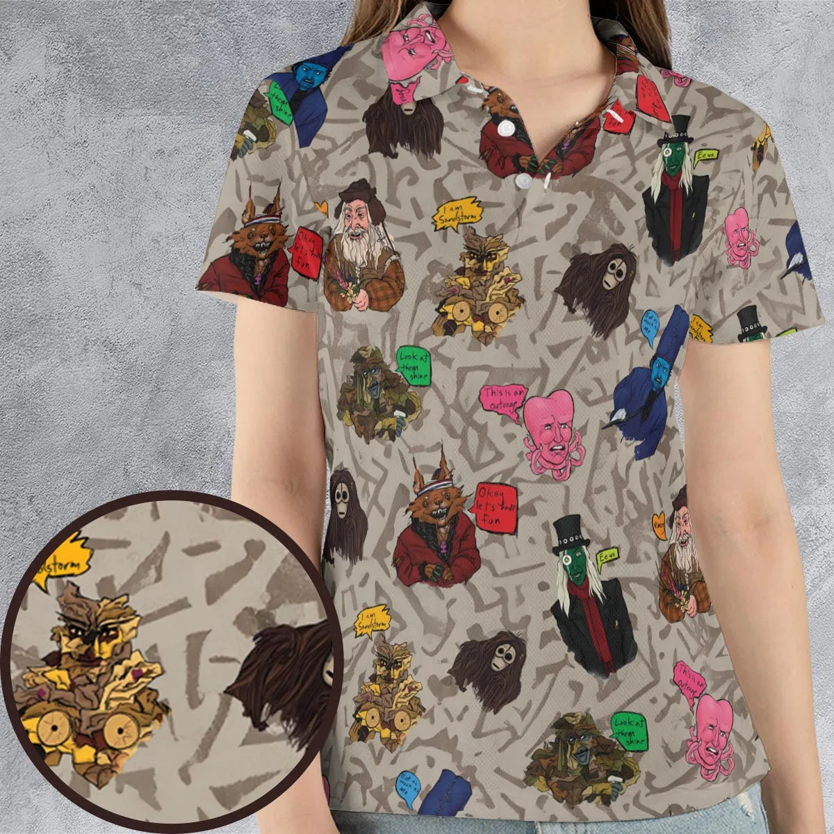 AOP Men/Women Polo Shirt - 4B4KEZ7X
