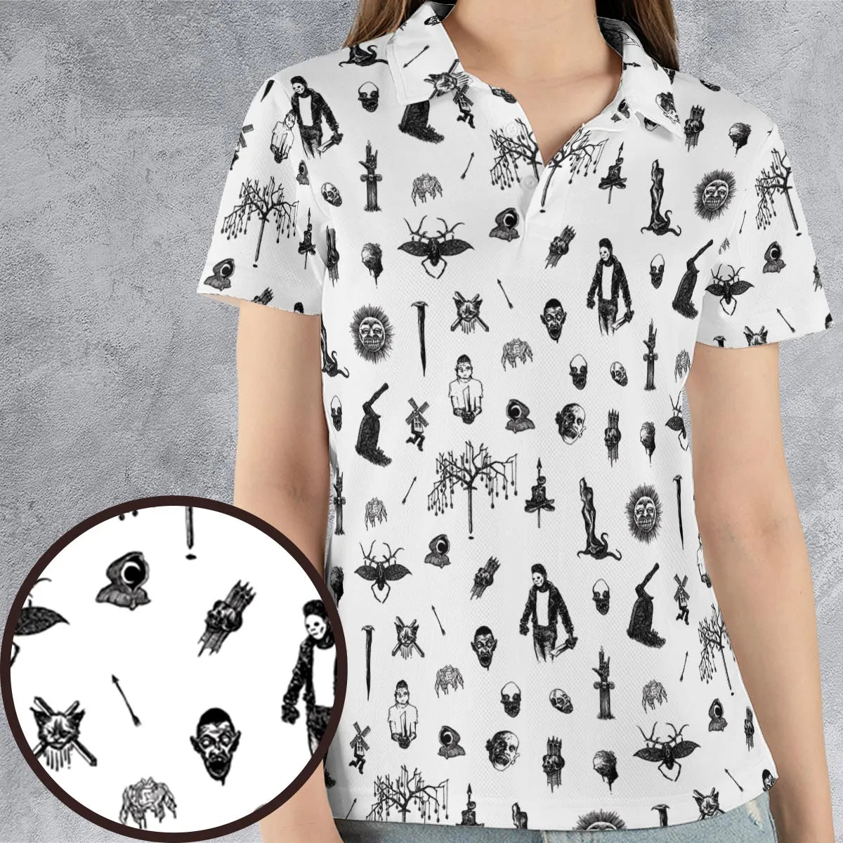 AOP Men/Women Polo Shirt - ZTGCHXL5