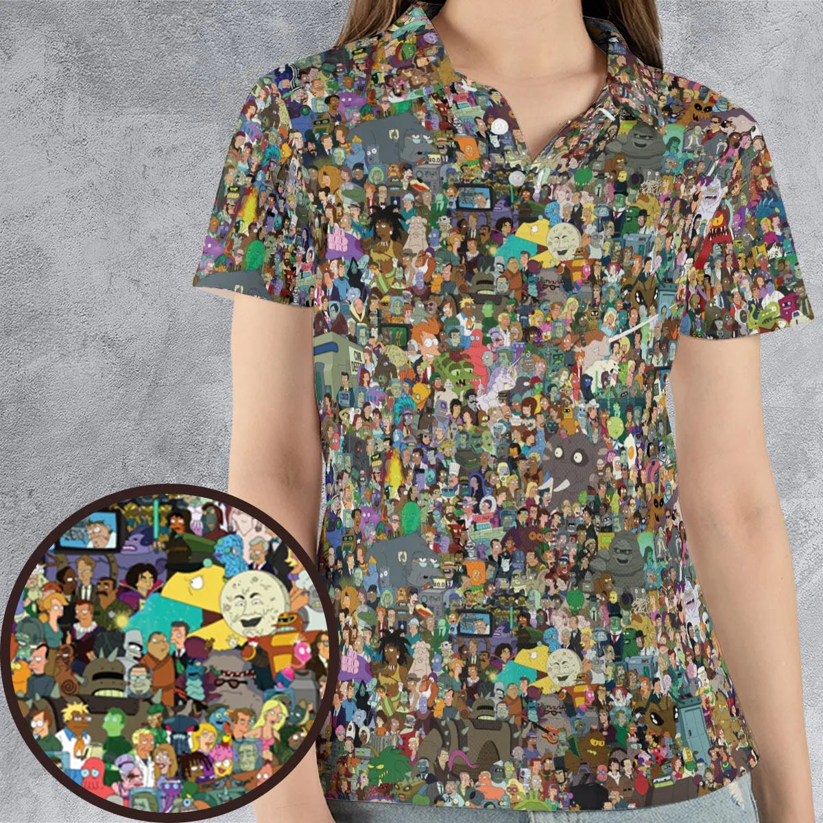 AOP Men/Women Polo Shirt - DLEBDFM1
