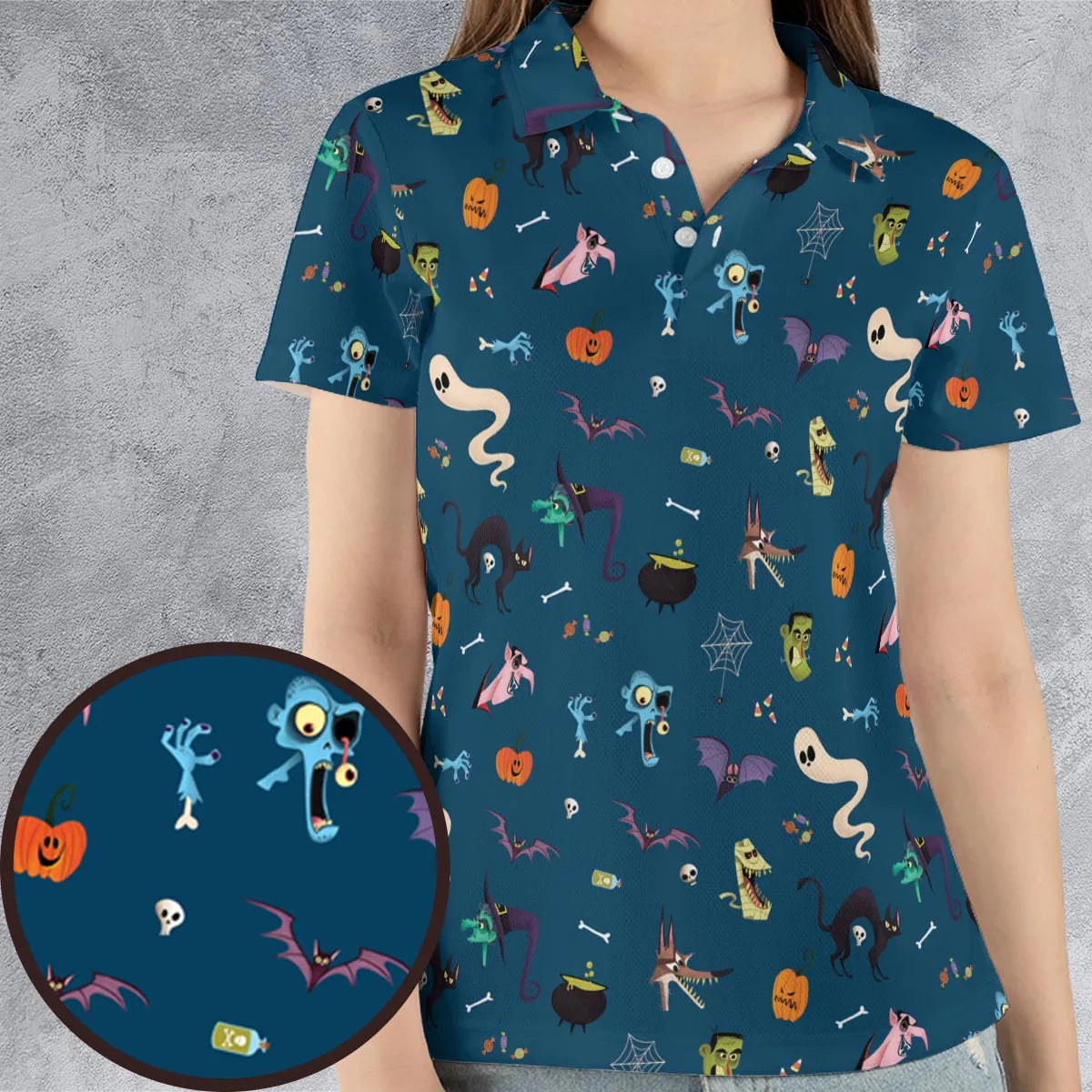 AOP Men/Women Polo Shirt - 9AAMW7XQ