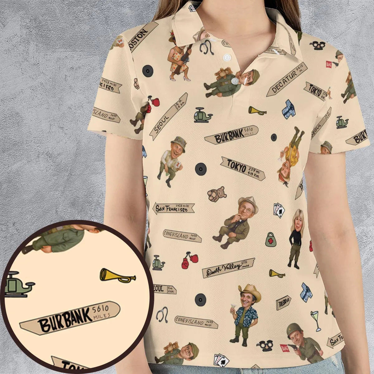 AOP Men/Women Polo Shirt - ZUUWLLVN