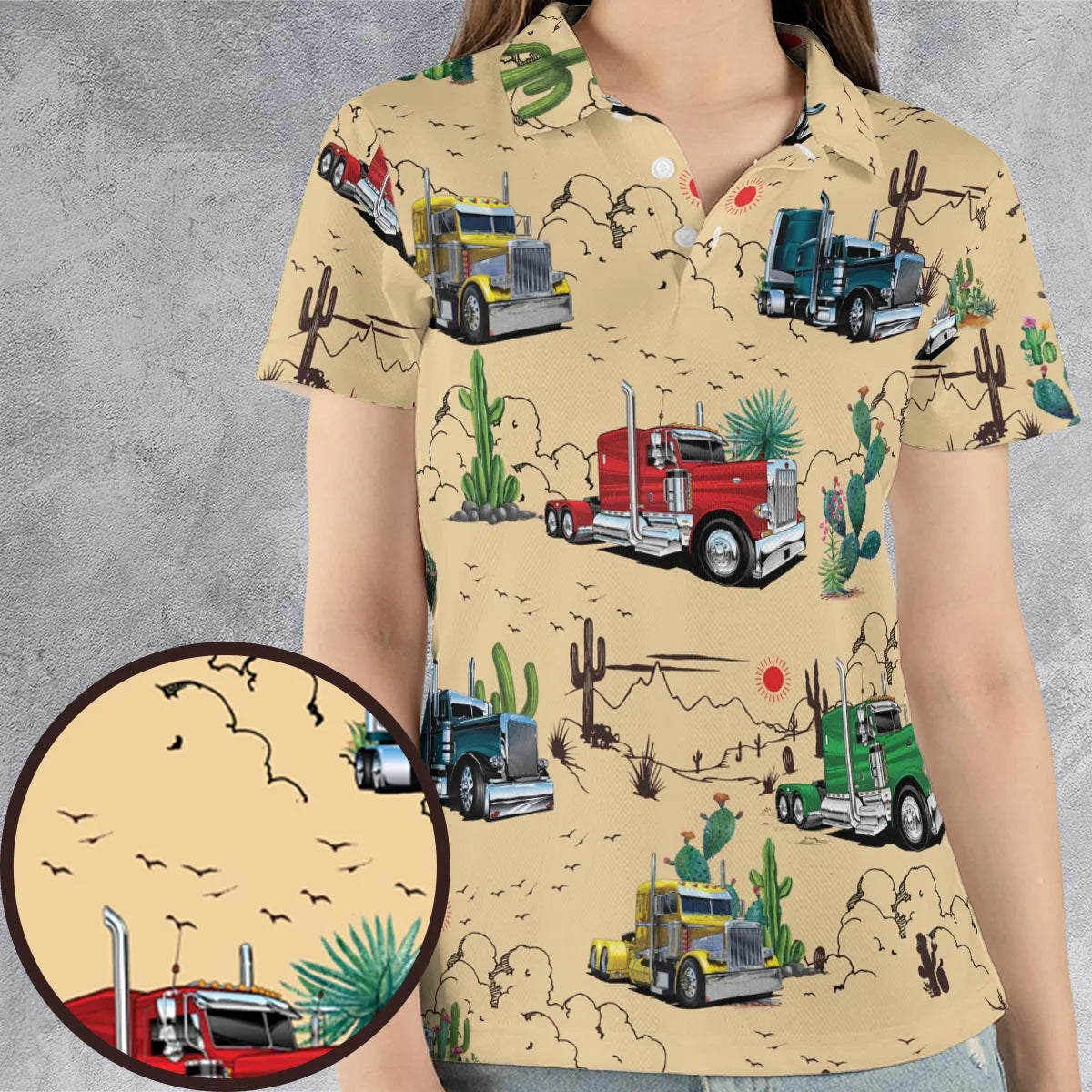 AOP Men/Women Polo Shirt - VBBDPFVU