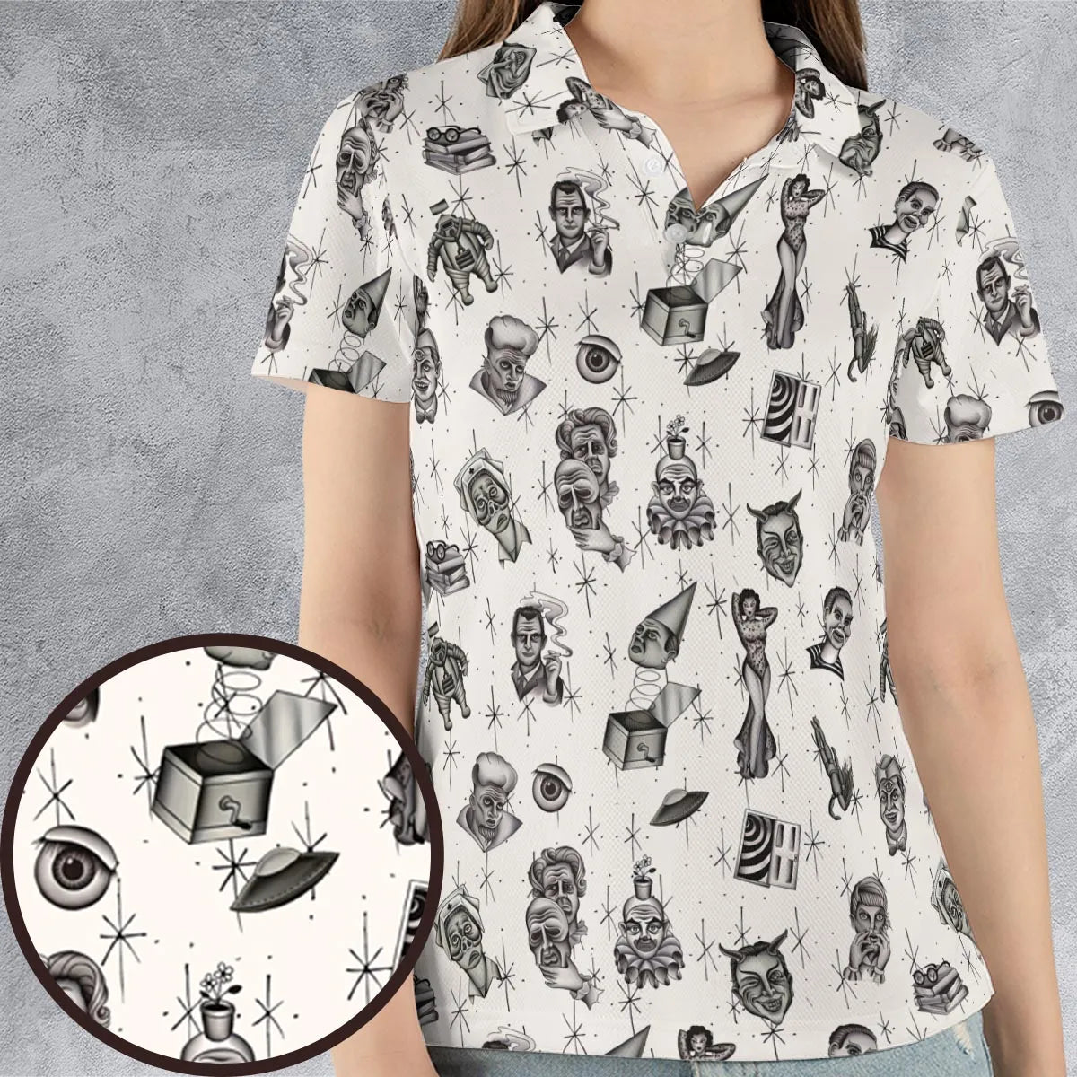 AOP Men/Women Polo Shirt - 5YWFUSWE