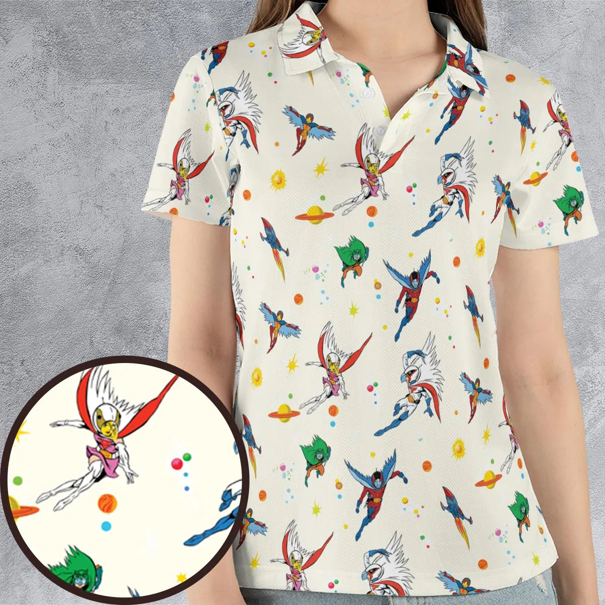 AOP Men/Women Polo Shirt - K6MD9K4L