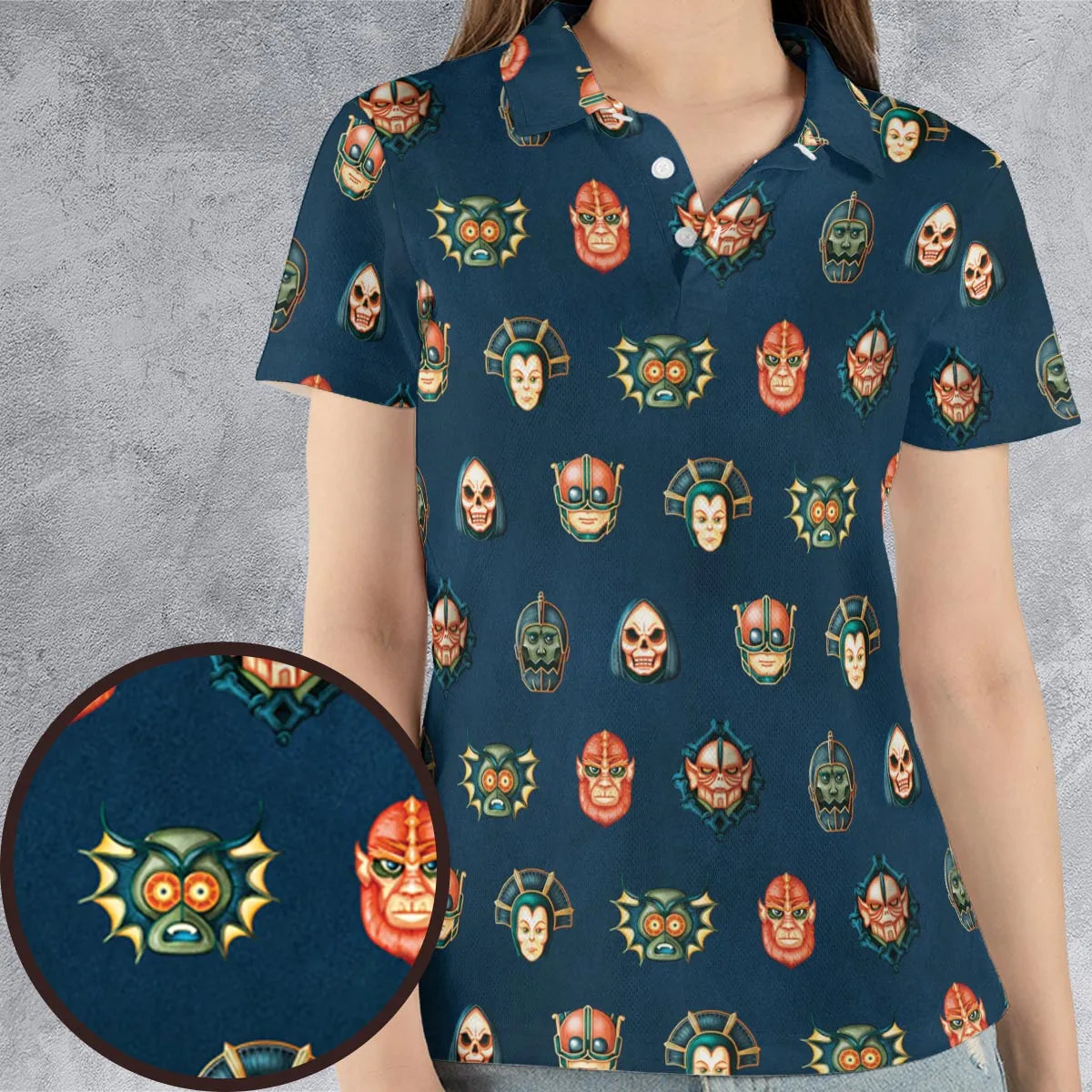 AOP Men/Women Polo Shirt - ER65ZNHS