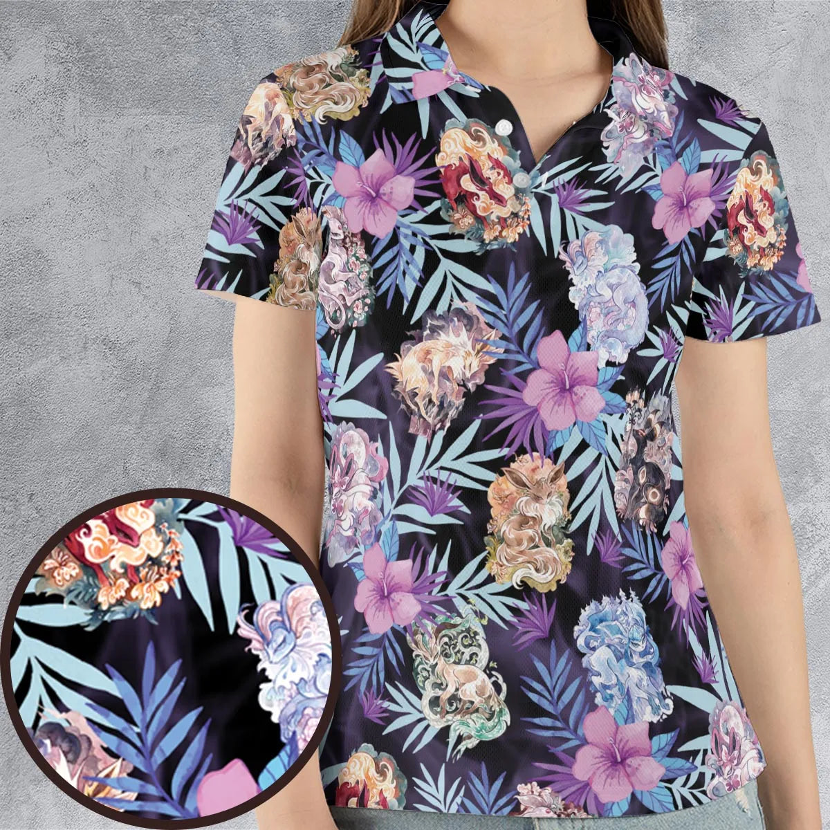 AOP Men/Women Polo Shirt - L1B8QQG5