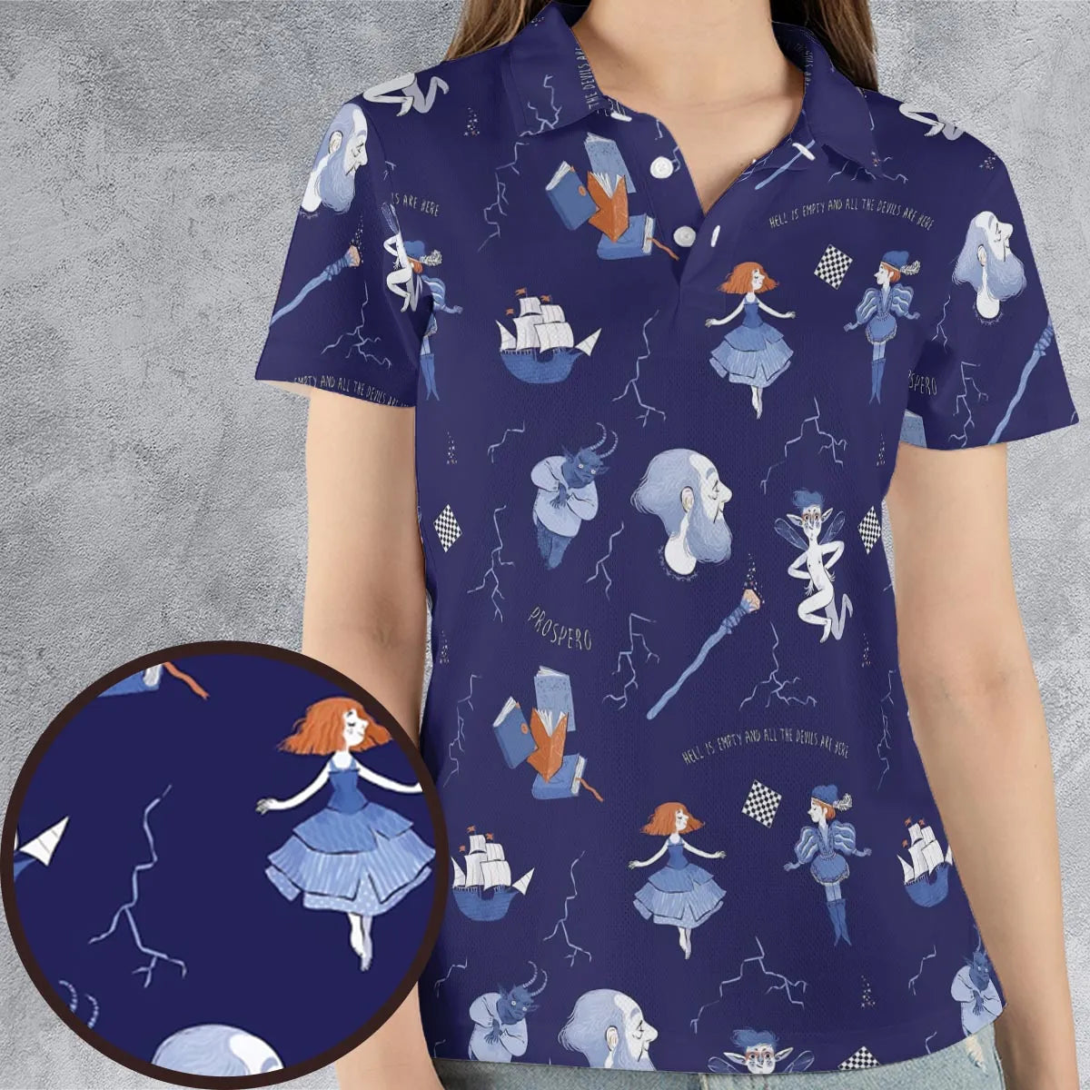AOP Men/Women Polo Shirt - U4LK39JV