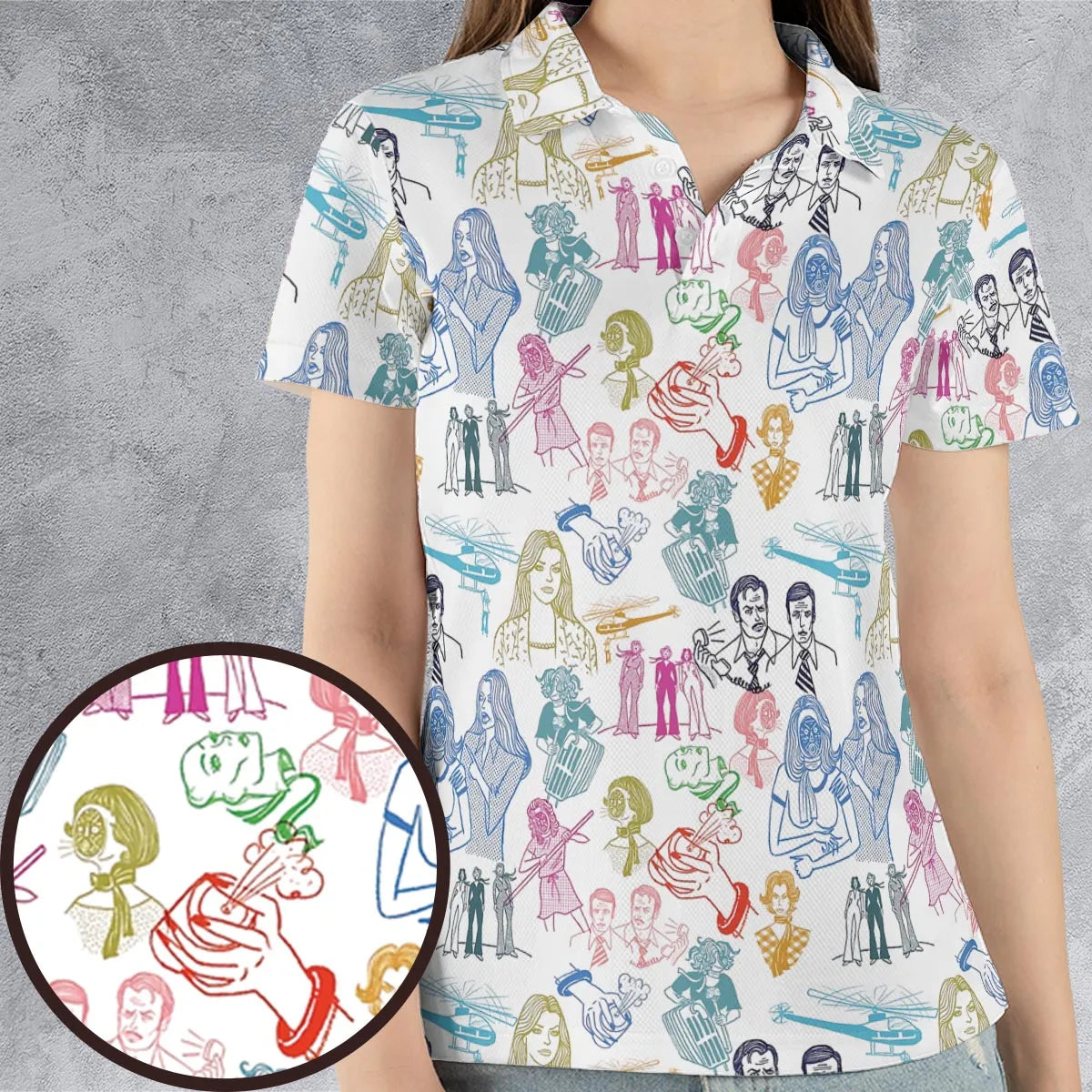 AOP Men/Women Polo Shirt - 1QE3DU5P
