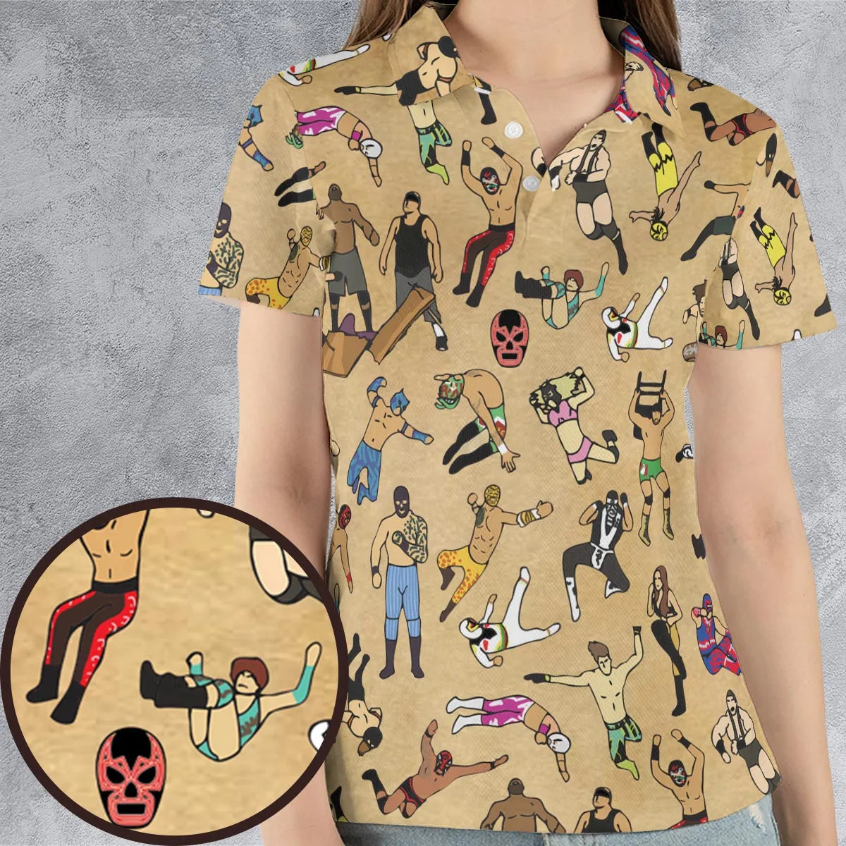 AOP Men/Women Polo Shirt - B8LNNLUC