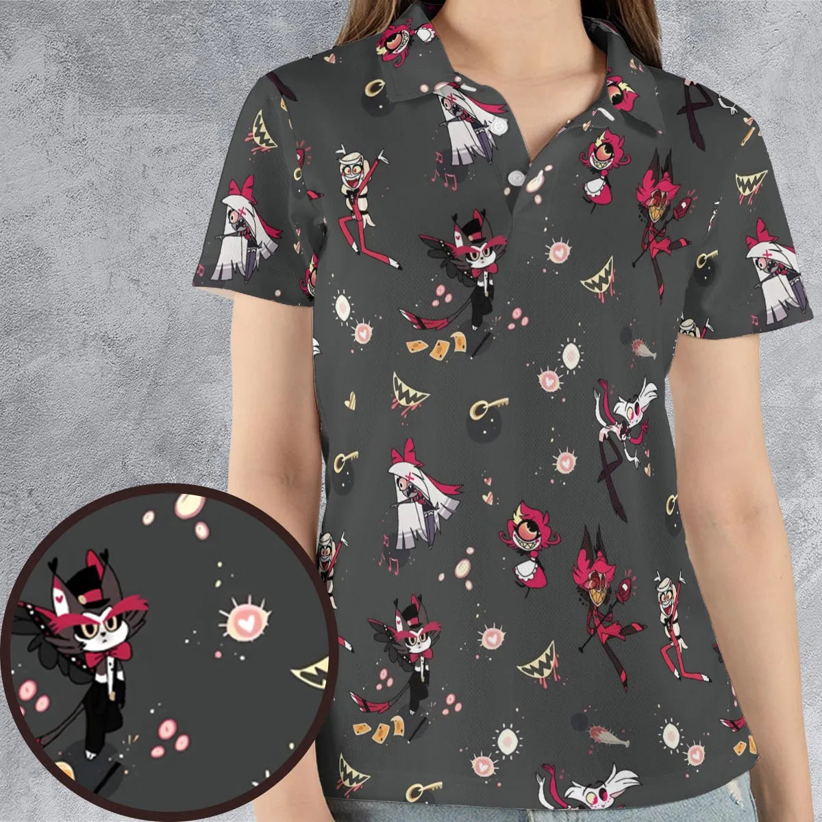 AOP Men/Women Polo Shirt - Q7Y8JR7L