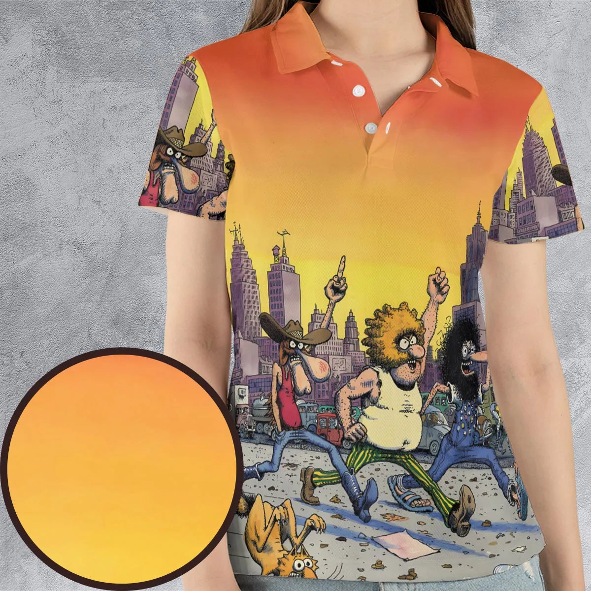 AOP Men/Women Polo Shirt - 2PCPR7WT