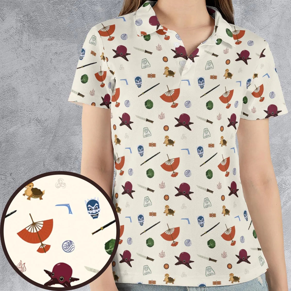 AOP Men/Women Polo Shirt - VA5C1WNJ