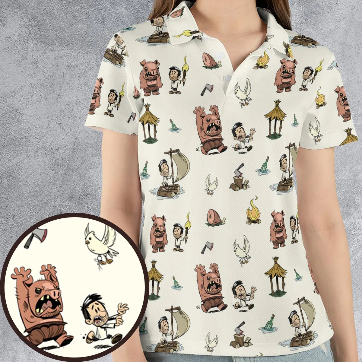 AOP Men/Women Polo Shirt - LQ4WVA55