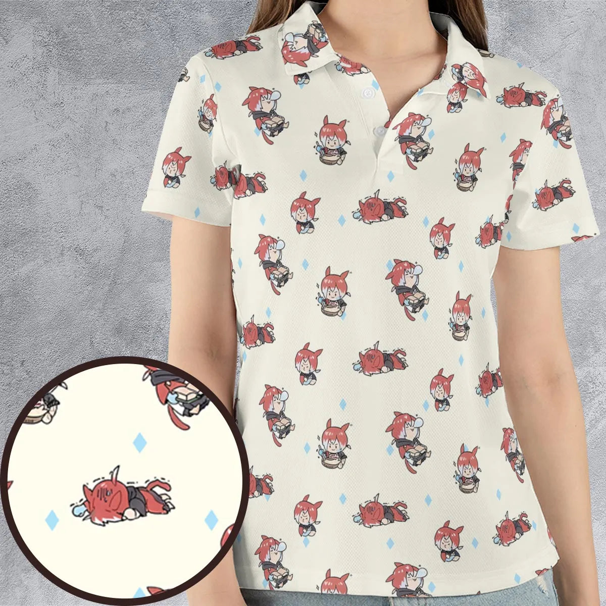 AOP Men/Women Polo Shirt - 3WAQ1TEB