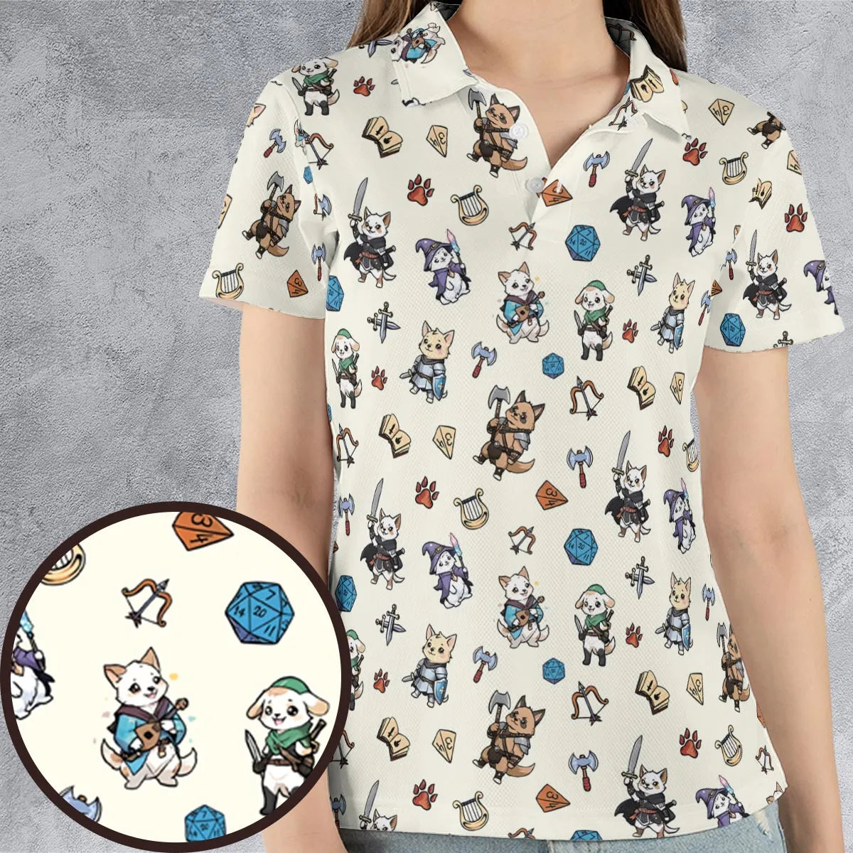 AOP Men/Women Polo Shirt - NPHL8CX3