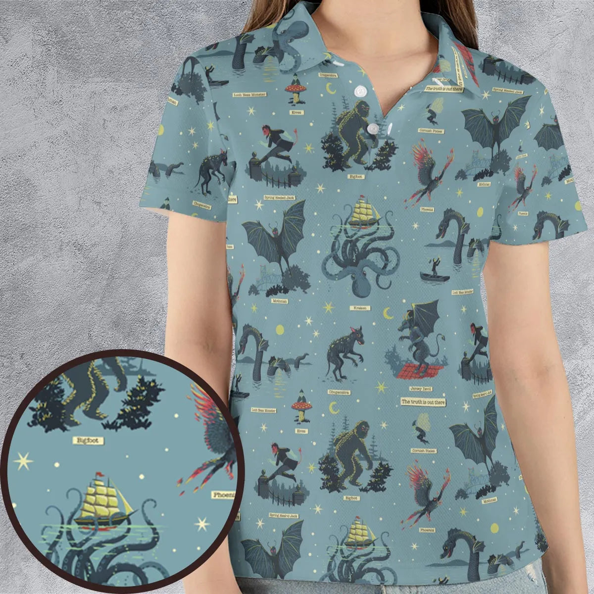 AOP Men/Women Polo Shirt - 9J1VHEVQ