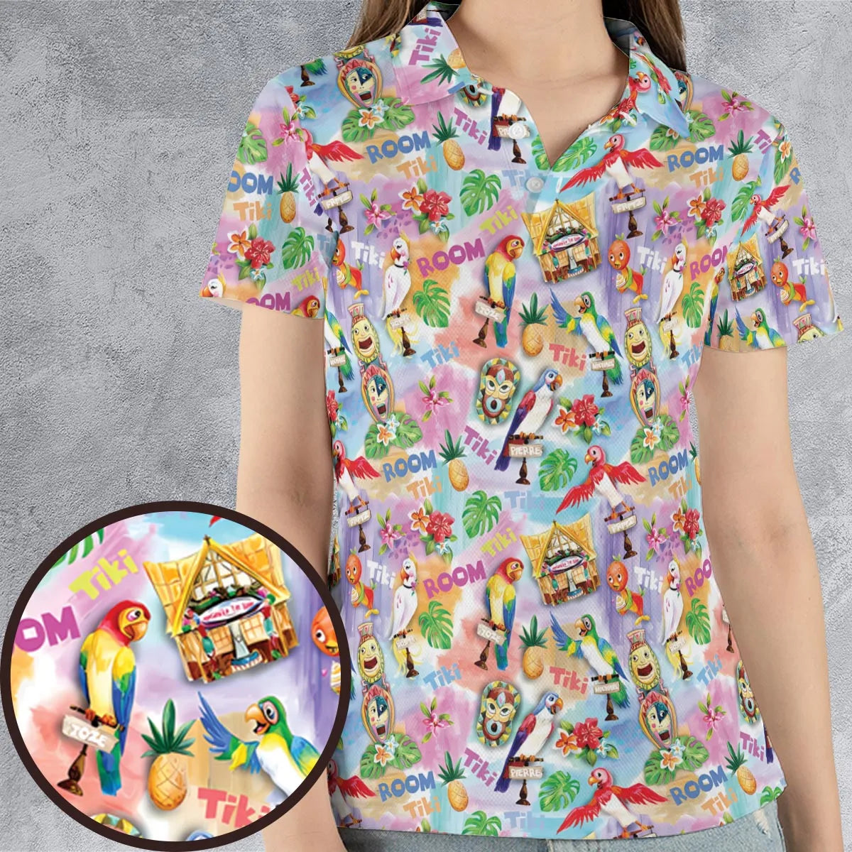 AOP Men/Women Polo Shirt - E1RX8YHU
