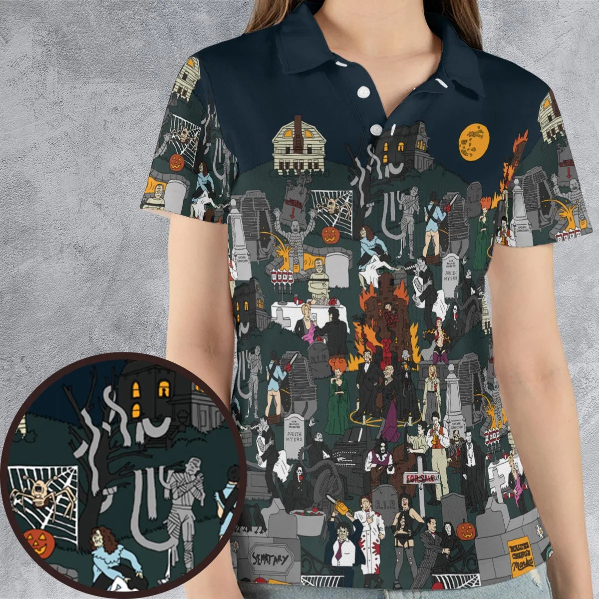 AOP Men/Women Polo Shirt - HCQF4ZMJ