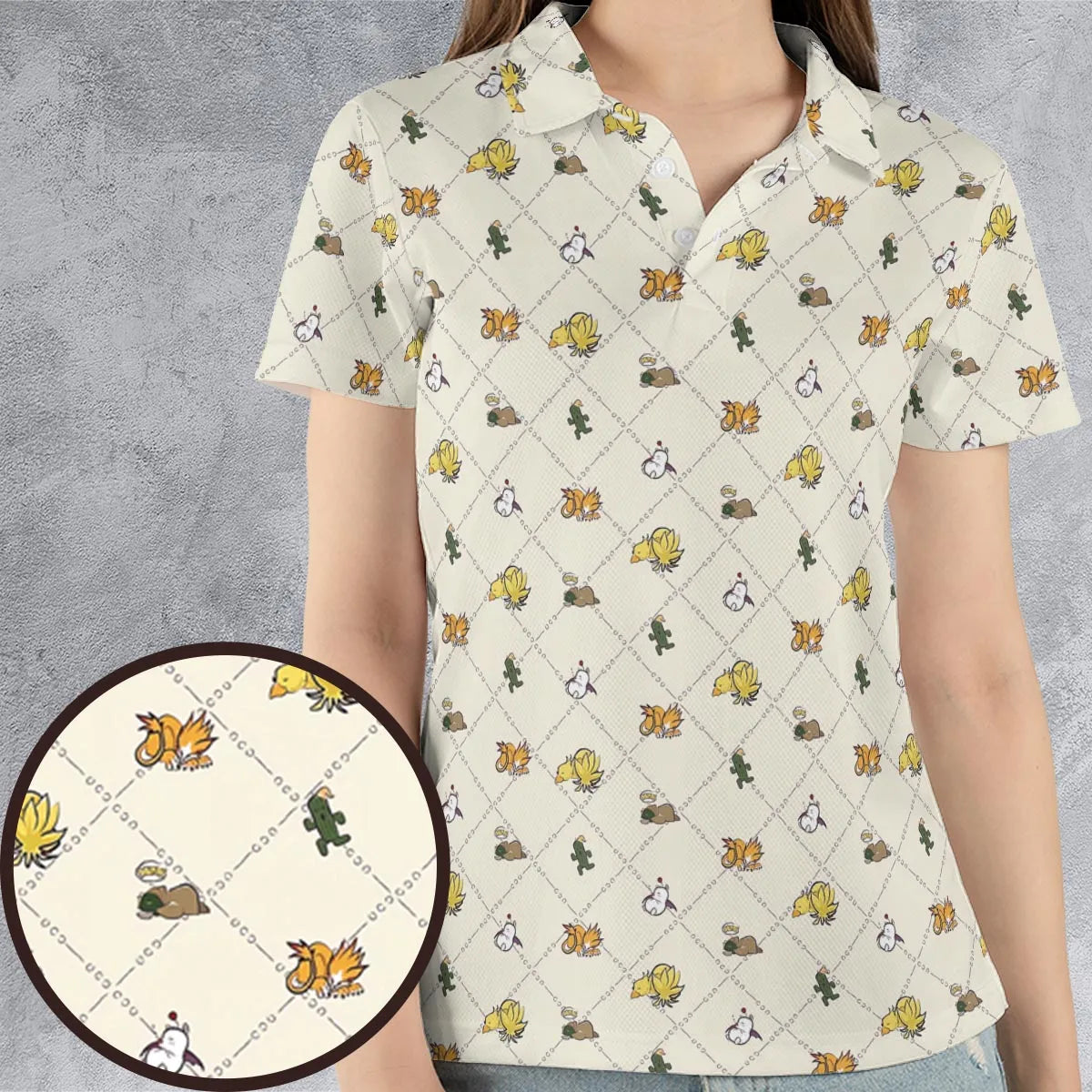 AOP Men/Women Polo Shirt - U3C62N1Q