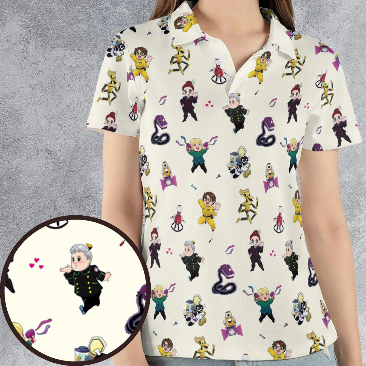 AOP Men/Women Polo Shirt - DGQPR2ET