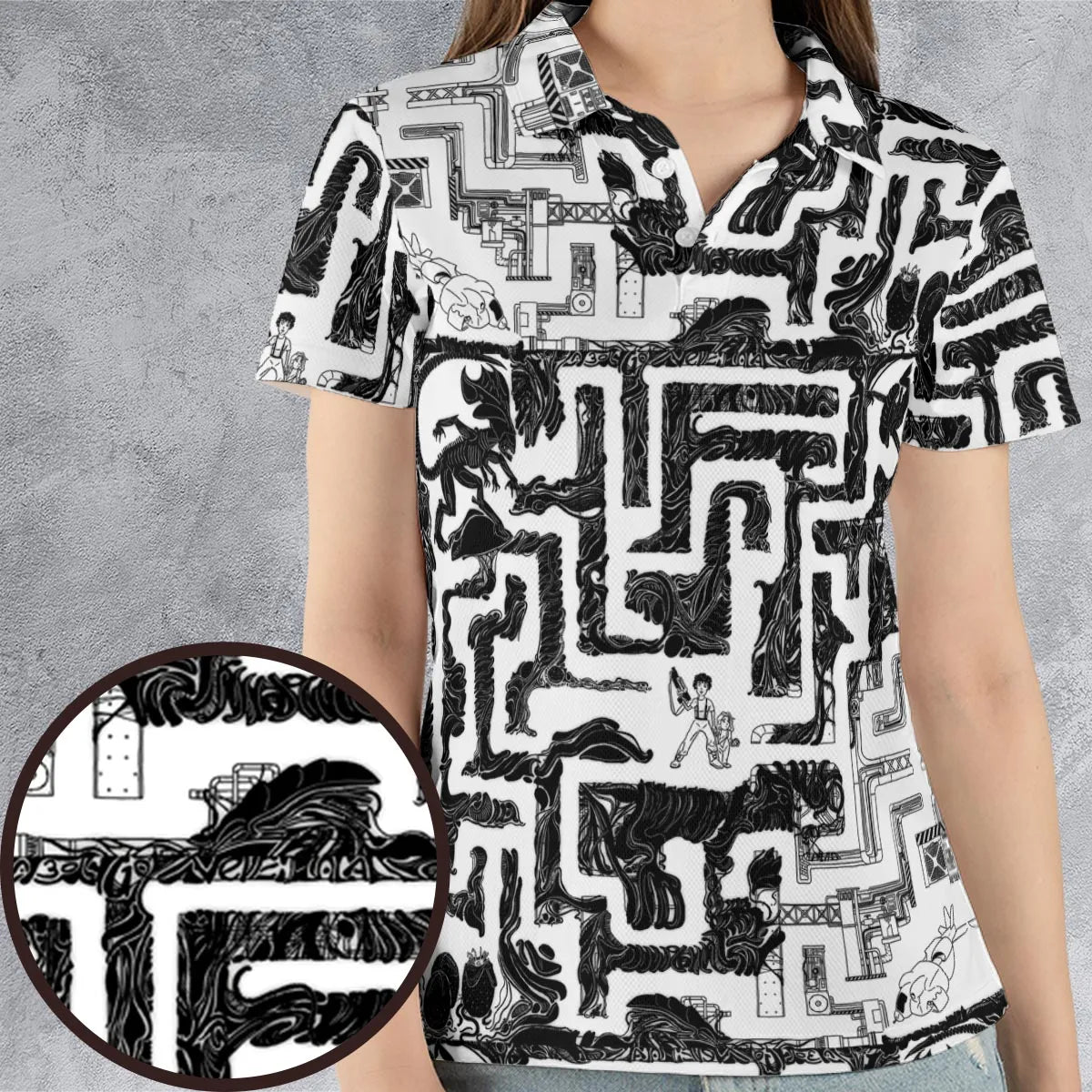 AOP Men/Women Polo Shirt - Y2QM2WUT