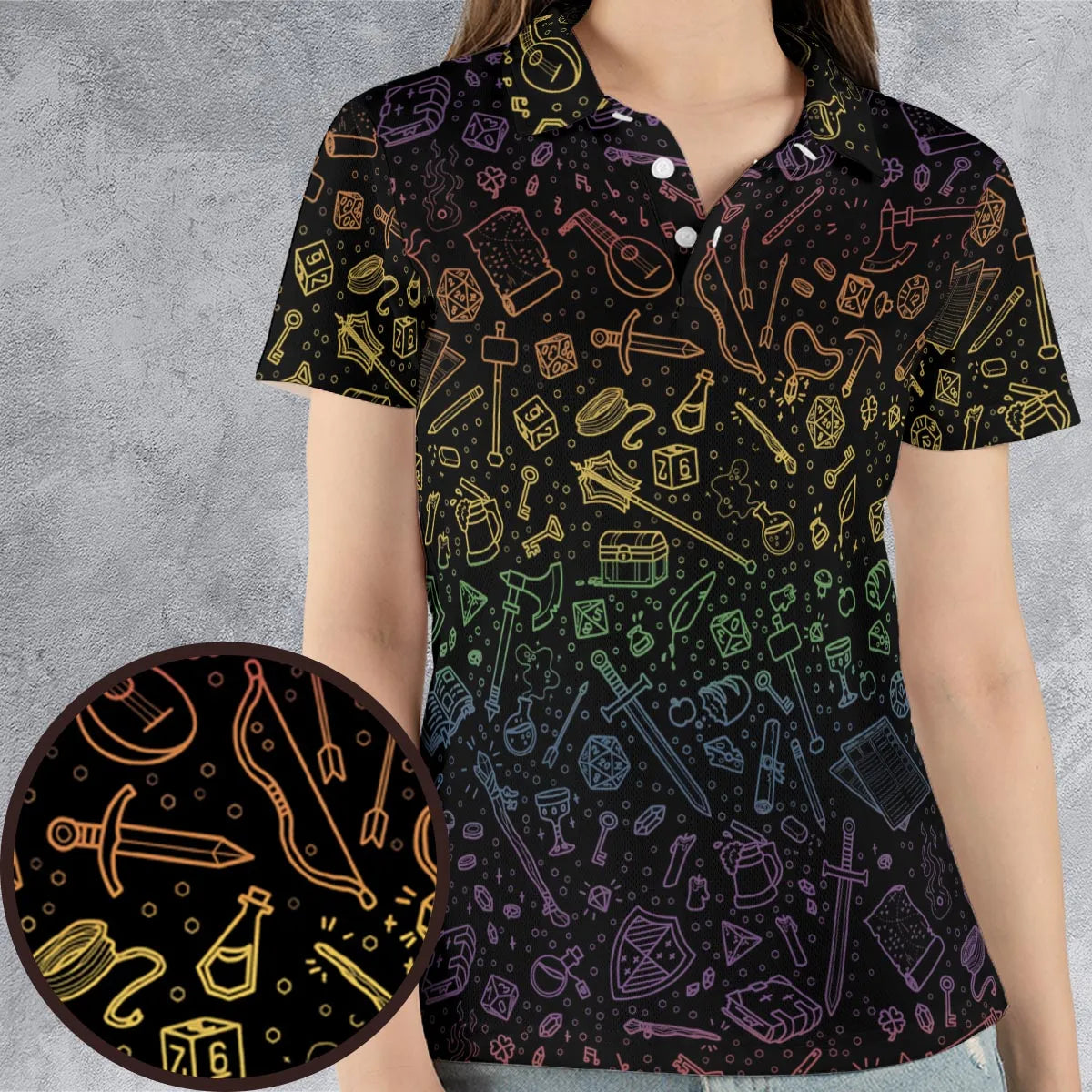 AOP Men/Women Polo Shirt - KY6BA6PV