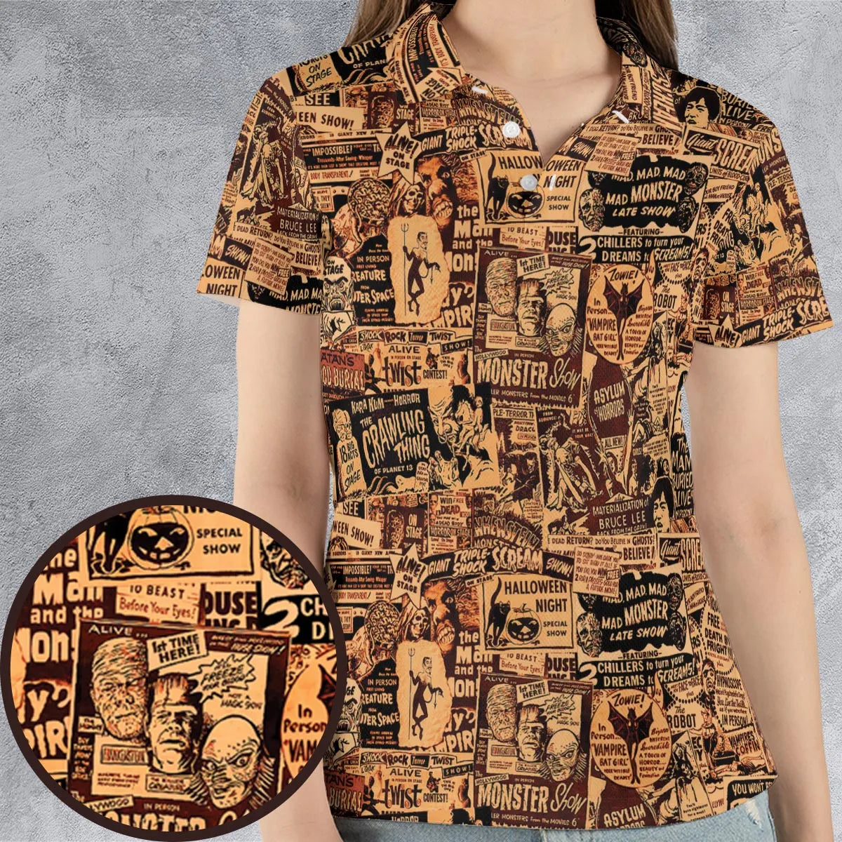 AOP Men/Women Polo Shirt - AEMUV8WQ