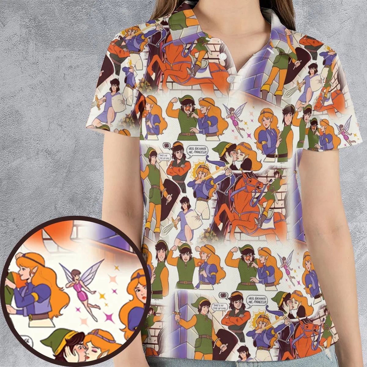 AOP Men/Women Polo Shirt - VLUHV5NV