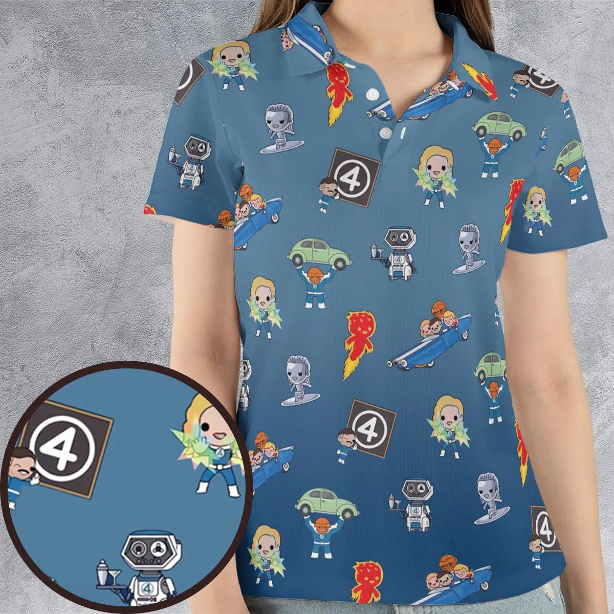 AOP Men/Women Polo Shirt - UV7PZBSJ
