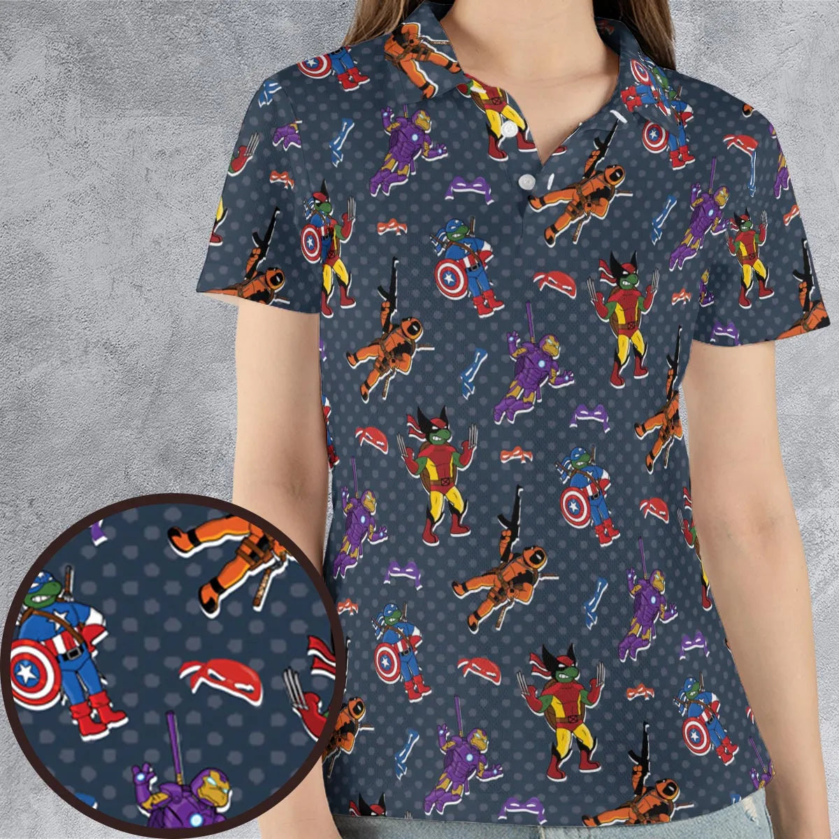 AOP Men/Women Polo Shirt - 9F7TXV4H