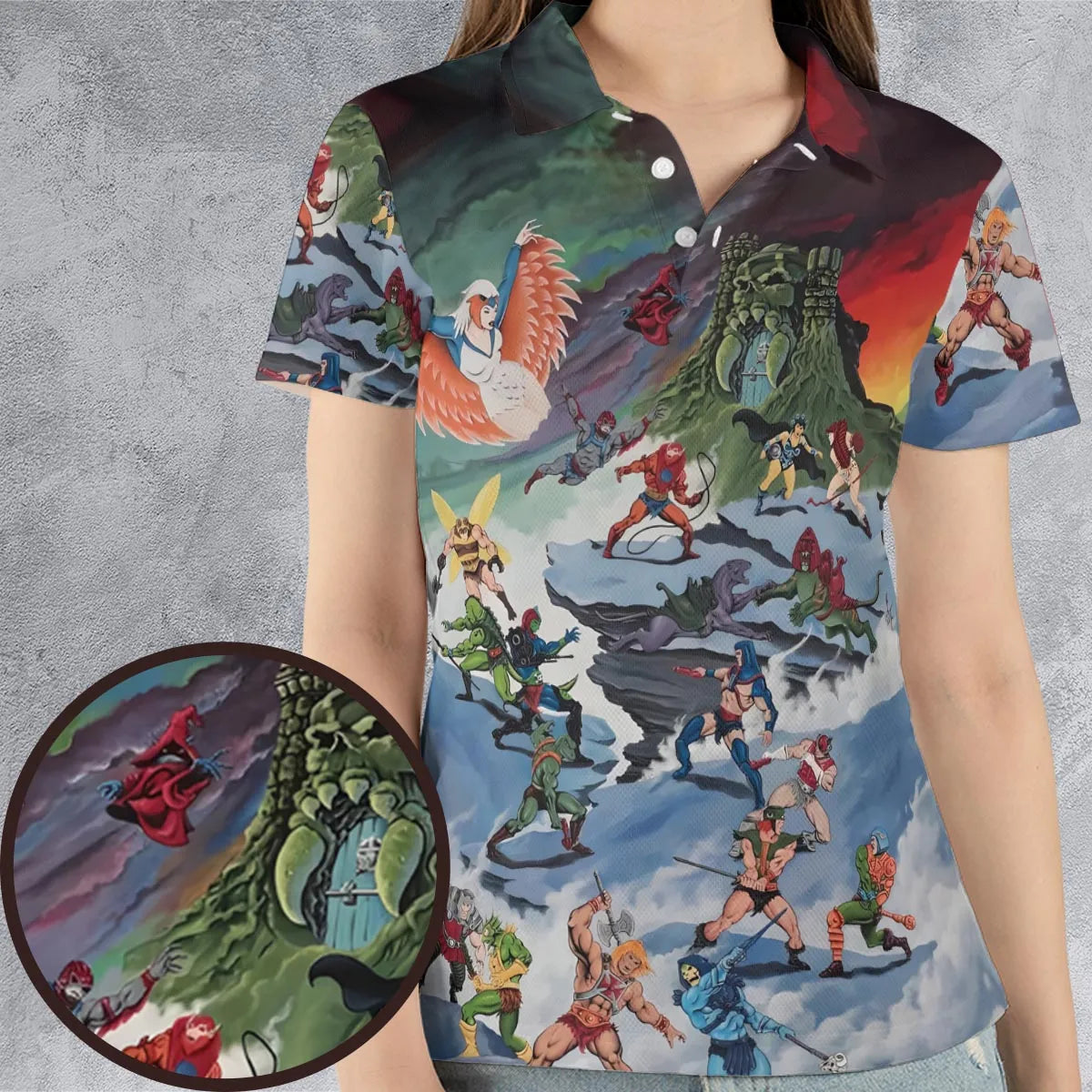 AOP Men/Women Polo Shirt - 9VXBR7T4