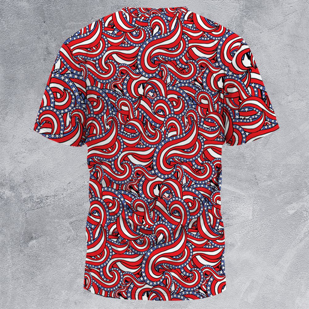 Patriotic American Flag Red White and Blue Stars -  - 4