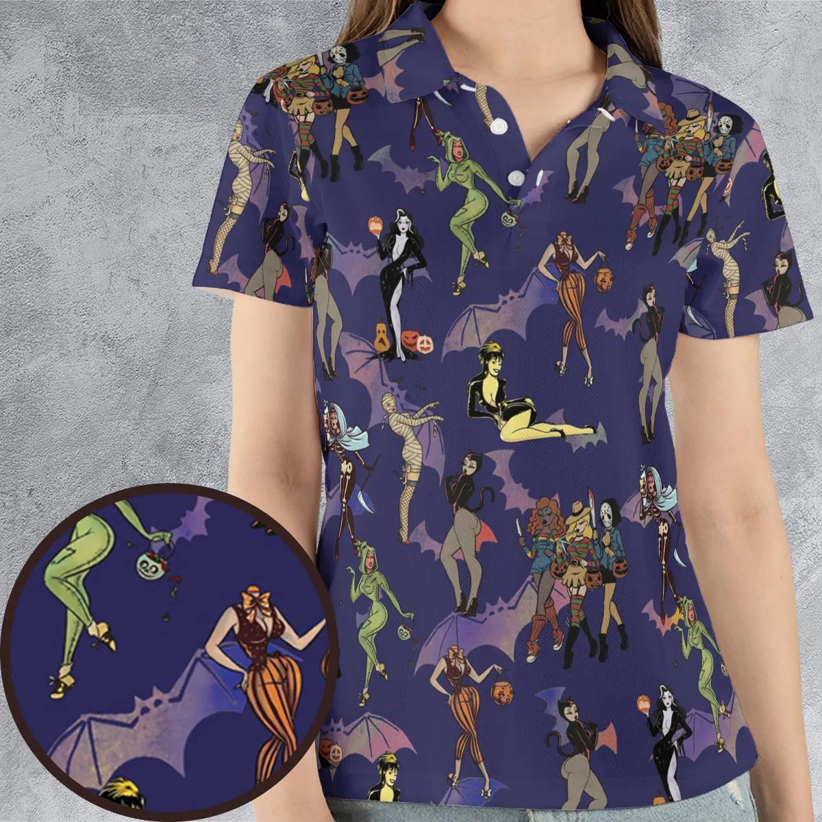 AOP Men/Women Polo Shirt - AEDDSQWU