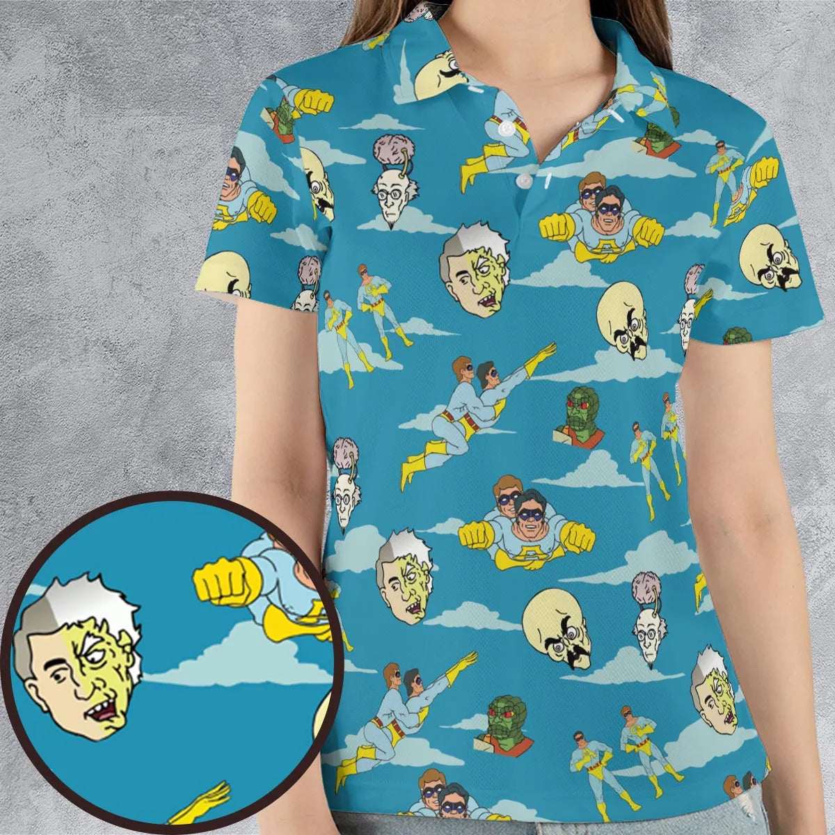 AOP Men/Women Polo Shirt - HTCAXRL4