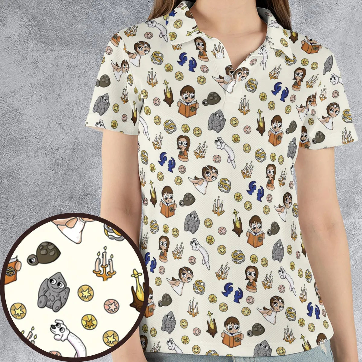 AOP Men/Women Polo Shirt - HYK7FM3Y