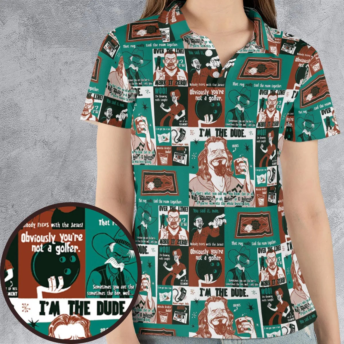 AOP Men/Women Polo Shirt - SQFLZFT3