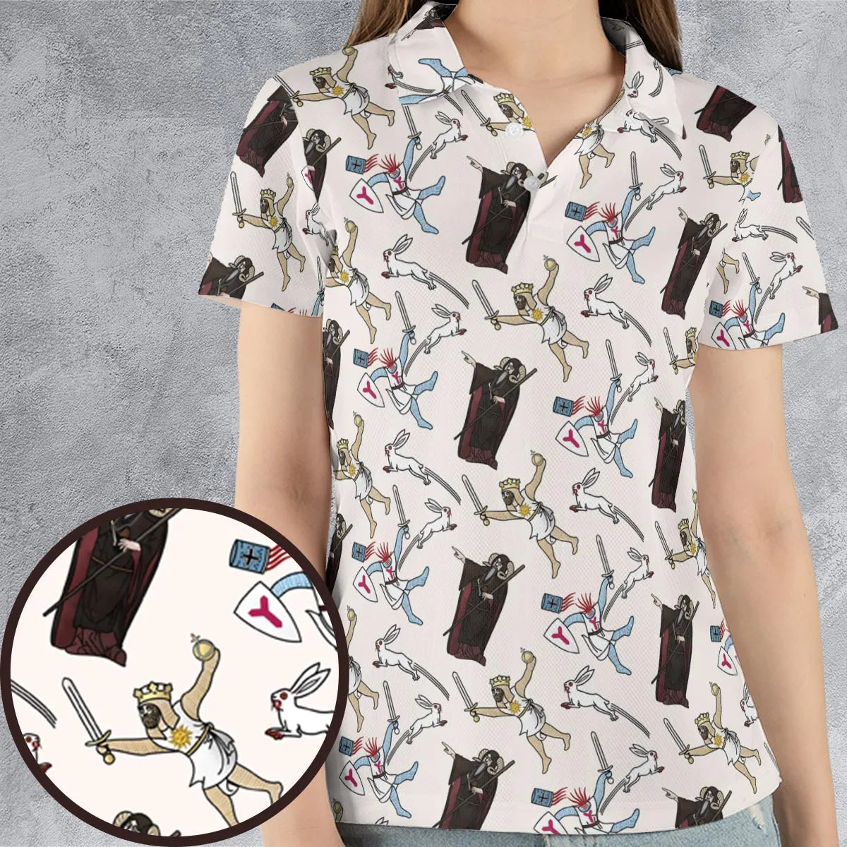 AOP Men/Women Polo Shirt - K5B77F4Q