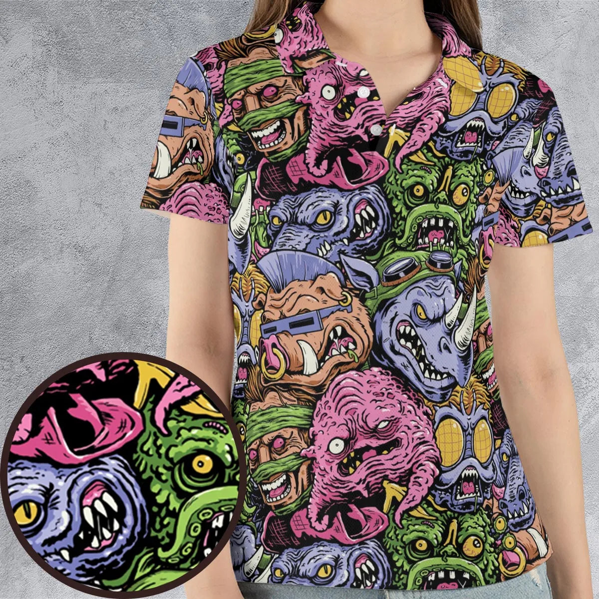AOP Men/Women Polo Shirt - VVQJWY4U