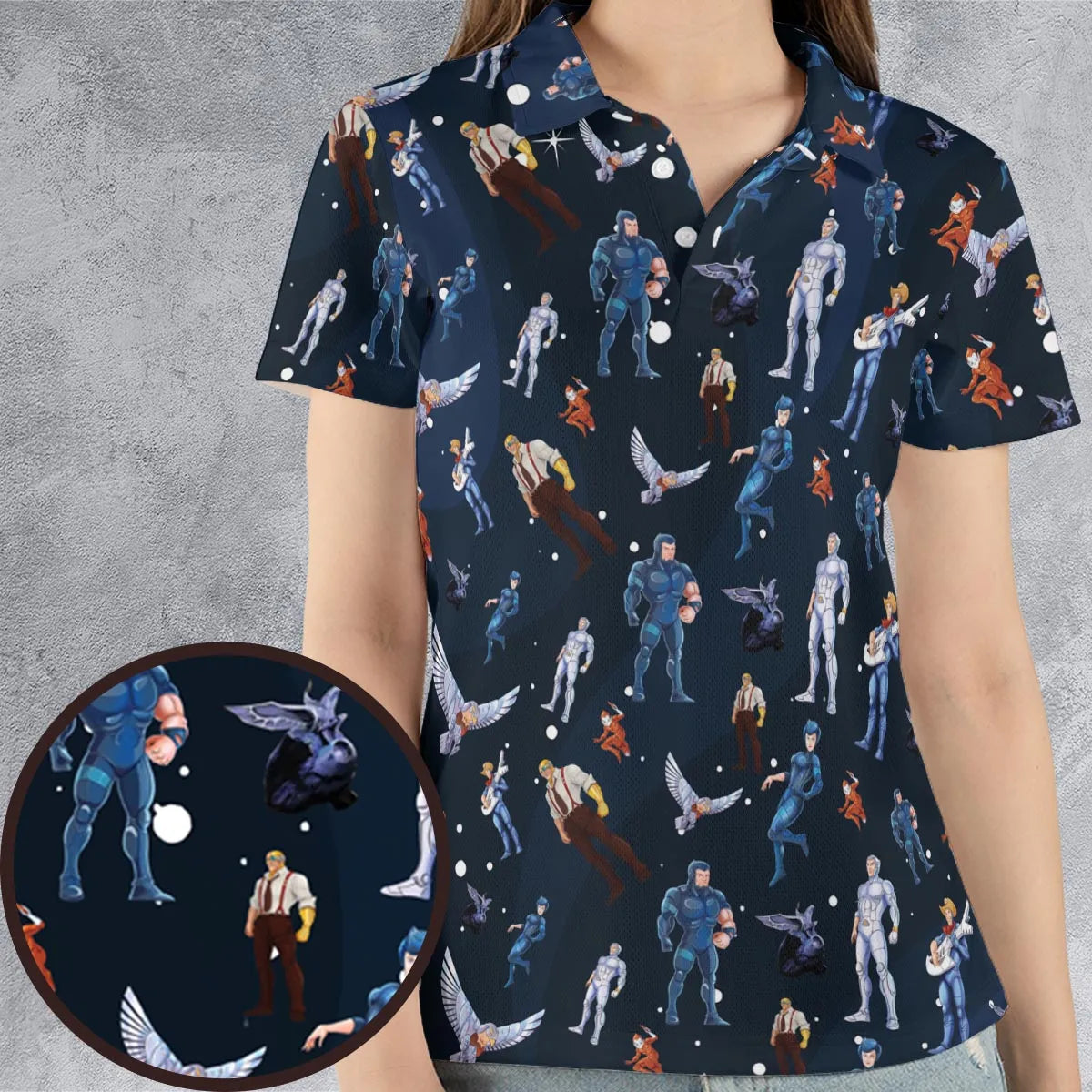 AOP Men/Women Polo Shirt - WBJFMYTB