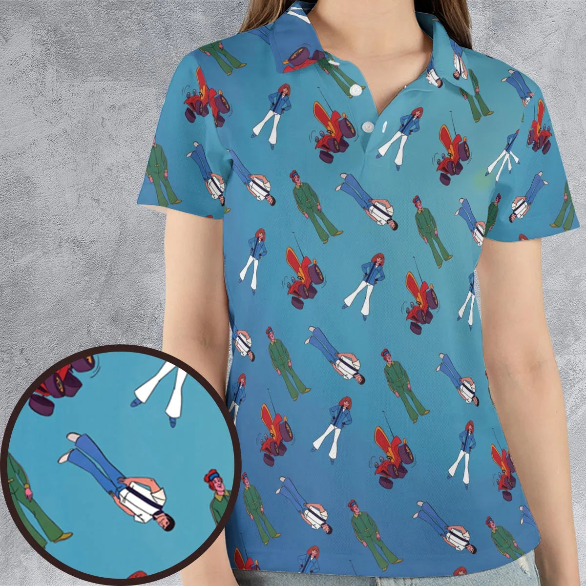 AOP Men/Women Polo Shirt - WP8UMDFV