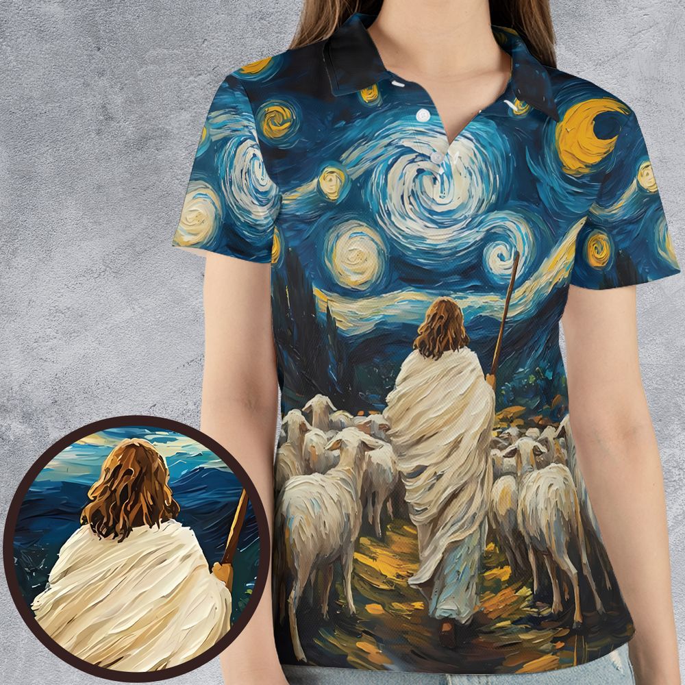Shepherd Sheep Starry Night -  - 4